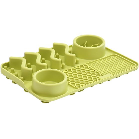 ZELENA LIZALNA PODLOGA ZA UPOČASNITEV HRANE