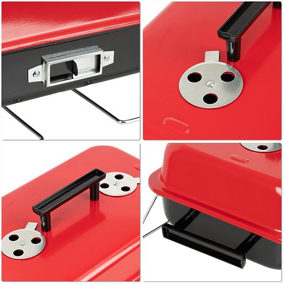 Zložljiv prenosni ogleni žar CAMPAL s pokrovom