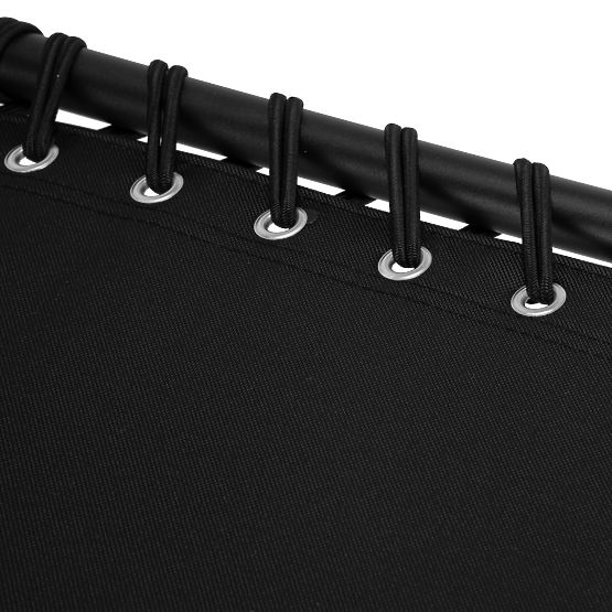 Zložljiv vrtni ležalnik nastavljiv FENIKS črn