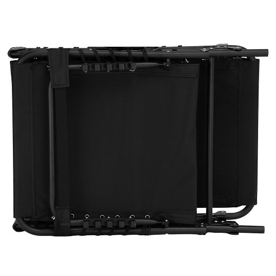 Zložljiv vrtni ležalnik nastavljiv FENIKS črn