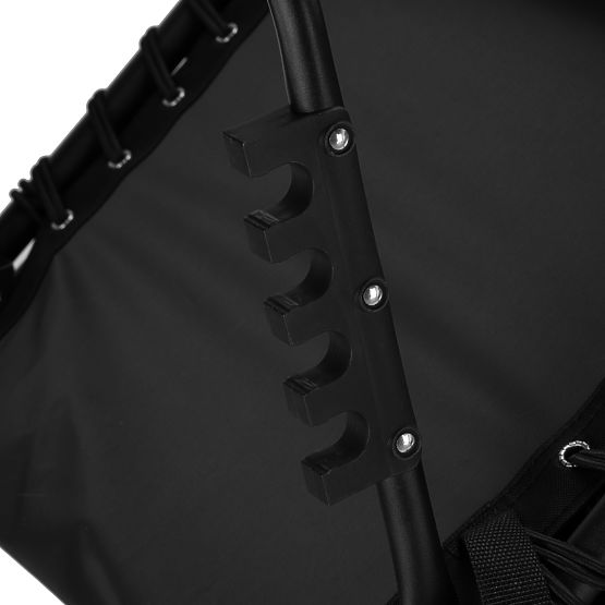 Zložljiv vrtni ležalnik nastavljiv FENIKS črn