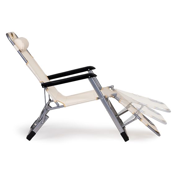 Zložljiv vrtni plažni stol ležalnik 2v1