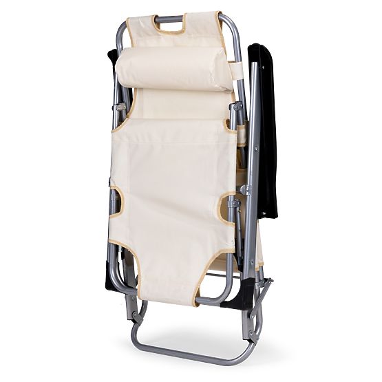 Zložljiv vrtni plažni stol ležalnik 2v1