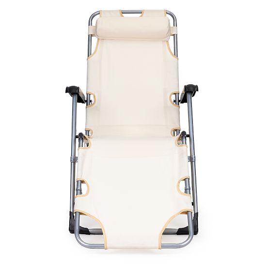 Zložljiv vrtni plažni stol ležalnik 2v1