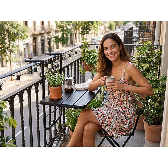 Zložljiva balkonska miza ARETTO črna