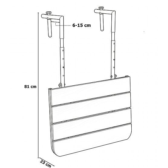 Zložljiva balkonska miza ARETTO črna
