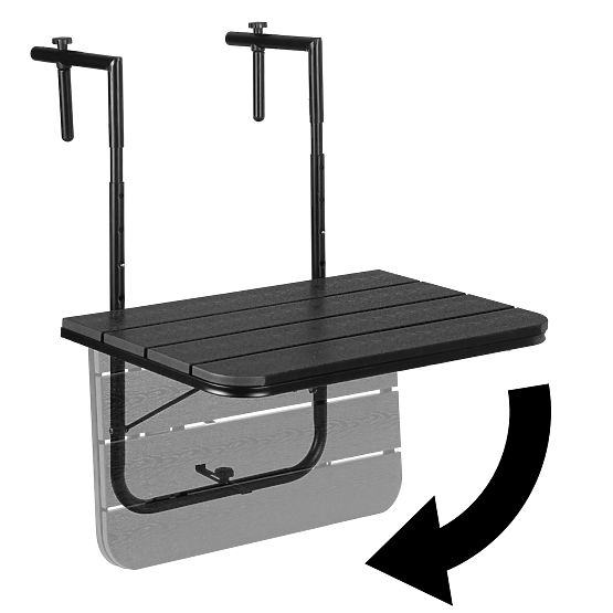 Zložljiva balkonska miza ARETTO črna