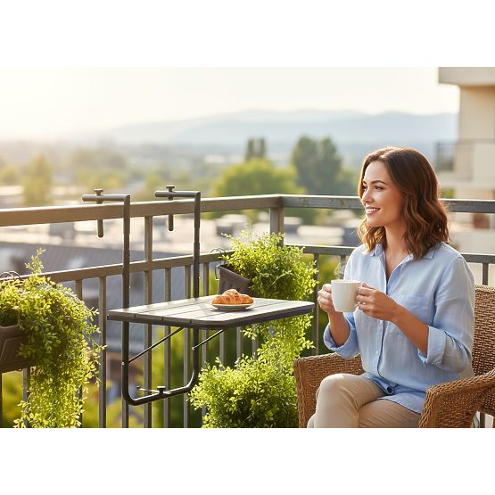 Zložljiva balkonska miza ARETTO siva