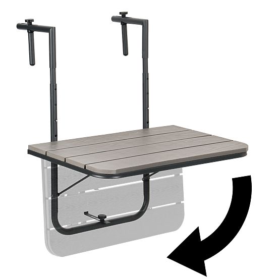 Zložljiva balkonska miza ARETTO siva