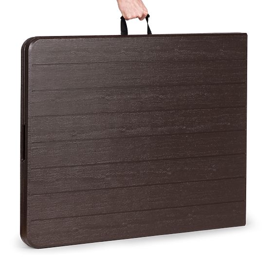 Zložljiva catering banketna vrtna miza 180 cm rjava ModernHome