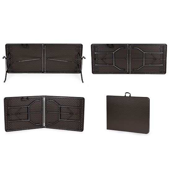 Zložljiva catering vrtna banketna miza 180 cm ratan ModernHome