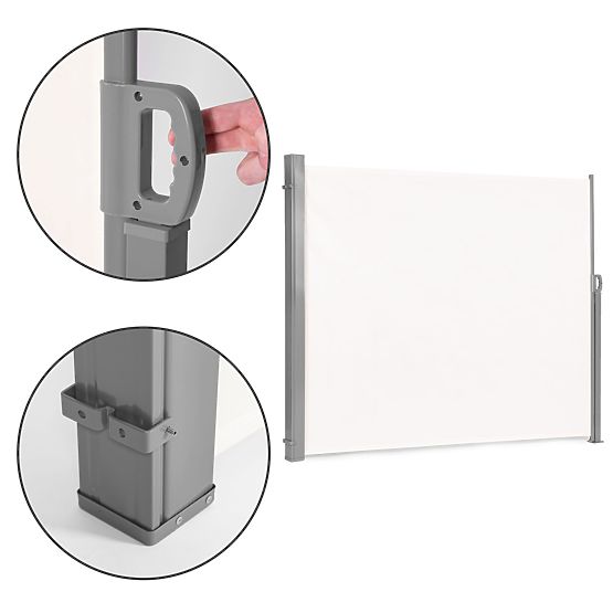 Zložljiva markiza 300x200 cm stranska roleta paravan za vrt na teraso bež