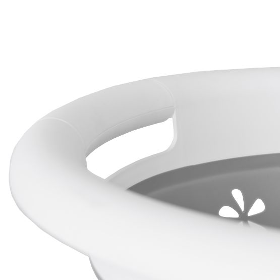 Zložljiva ovalna posoda 50 x 37 cm belo-siva OVAL COMPACT 25L