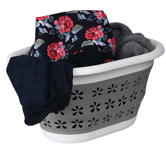 Zložljiva ovalna posoda 50 x 37 cm belo-siva OVAL COMPACT 25L