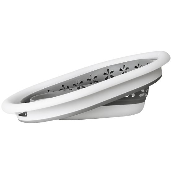 Zložljiva ovalna posoda 50 x 37 cm belo-siva OVAL COMPACT 25L