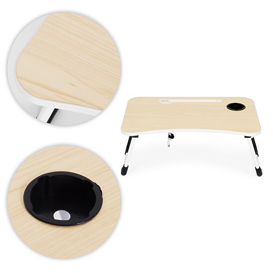 Zložljiva podloga za prenosnik 60x40 cm z lučko in ventilatorjem ModernHome