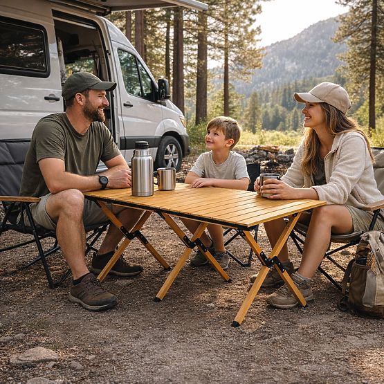 Zložljiva turistična miza 120x60 cm kamping z vrečko MultiGarden