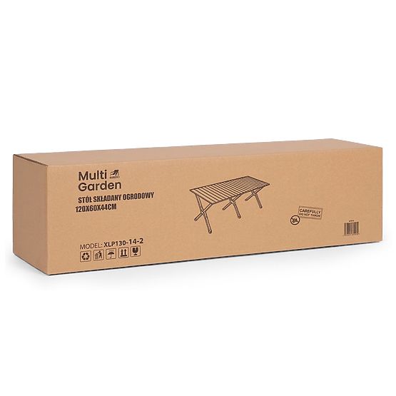 Zložljiva turistična miza 120x60 cm kamping z vrečko MultiGarden