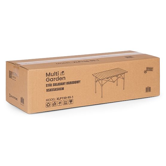 Zložljiva turistična miza 95x55 cm kamping z vrečko črna MultiGarden