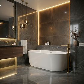 Akrilna stenska kad OLIMPIA 170 cm, Rea