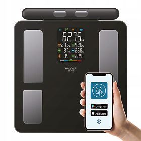 Analitična kopalniška tehtnica 15 parametrov Apple Health Google Fit SCALA WEBBER, WEBBER