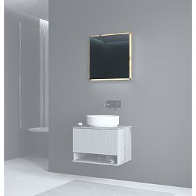 AVIOLA Ogledalo 60 cm + LED hrast artisan (1p=1ks)