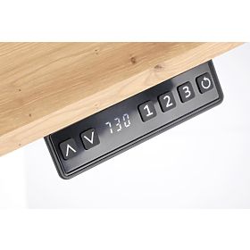 B53 pisalna miza z nastavljivo višino, artisan hrast / bela