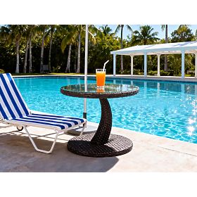 Balkonska miza iz tehnoratana okrogla klubska miza moderni dizajn