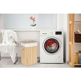 Bambusova košara za perilo, 1-prekatna, naravna