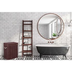 Bambusova košara za perilo s pokrovom 100L wenge