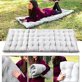 Blazina za vrtni ležalnik siva 145 x 52 cm ModernHome, MODERNHOME