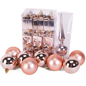 BOŽIČNE KROGLE MIX 311437 roza, Tutumi