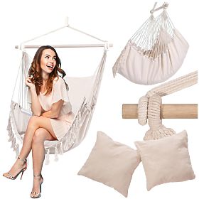 Brazilski viseči stol BAHIO bež