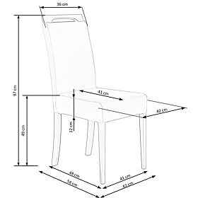 CLARION stol meden hrast / prevleka: RIVIERA 91 (1p=2ks)