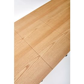 DERRICK raztegljiva miza naravni hrast / črna (2p=1ks)