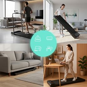 Domači tekaški trak z električnim nosilcem walking pad trening pod mizo 10 km/h ModernHome