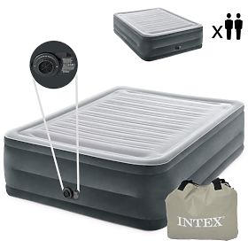 Dvojna napihljiva vzmetnica z avtomatsko črpalko - 203x152 cm INTEX 64418, INTEX