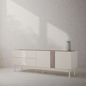 Dvovratna TV omarica z predali Berula, kašmir, Oreh Villa