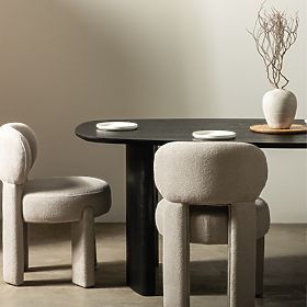 Jedilna miza Oriento 200 cm, ovalna, jesenov furnir, lectus