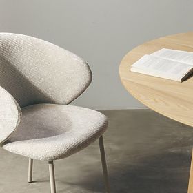 Jedilni stol Adrano, svetlo bež/svetlo bež noge