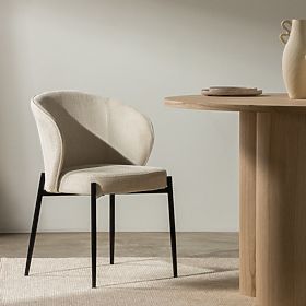 Jedilni stol Avery svetlo bež/črne noge, lectus