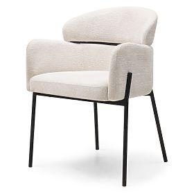 Jedilni stol Granda, ecru/črne noge, lectus