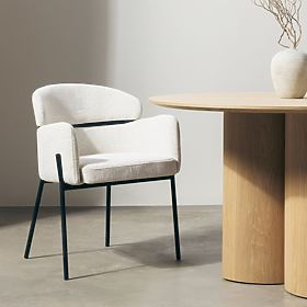 Jedilni stol Granda, ecru/črne noge, lectus