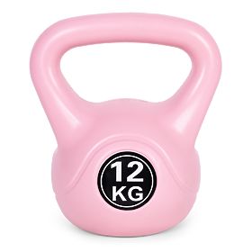 Kettlebell utež 12 kg za vadbo roza ModernHome