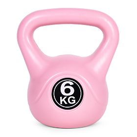 Kettlebell utež 6 kg za vadbo utež krogla teža fitnes roza ModernHome