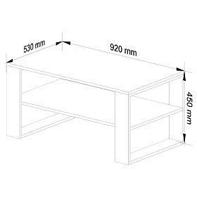 KLUBSKA MIZA ALEX HRAST SONOMA / ČRNA