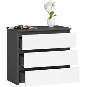 KOMODA CL3 3SZ CLP PK GRAFIT SIVA / BELA
