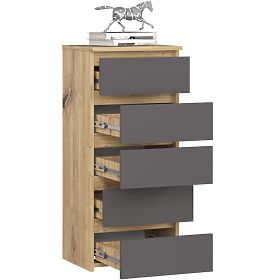 KOMODA CL5 PK HRAST ARTISAN / SIVA