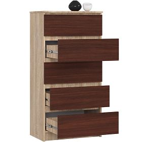 KOMODA K60 5SZ CLP PK HRAST SONOMA / WENGE