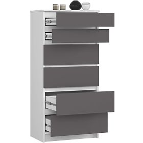 KOMODA K60 6SZ CLP PK BELA / SIVA